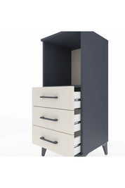 Hyperion Komodin Tek Raflı 3 Çekmeceli 44x44x106 Antrasit-Aytaşı
