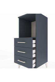 Hyperion Komodin Tek Raflı 3 Çekmeceli 44x44x106 Antrasit-Antrasit