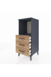 Hyperion Komodin Tek Raflı 3 Çekmeceli 44x44x106 Antrasit-Çam