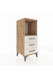 Hyperion Komodin Tek Raflı 3 Çekmeceli 44x44x106 Çam-Aytaşı