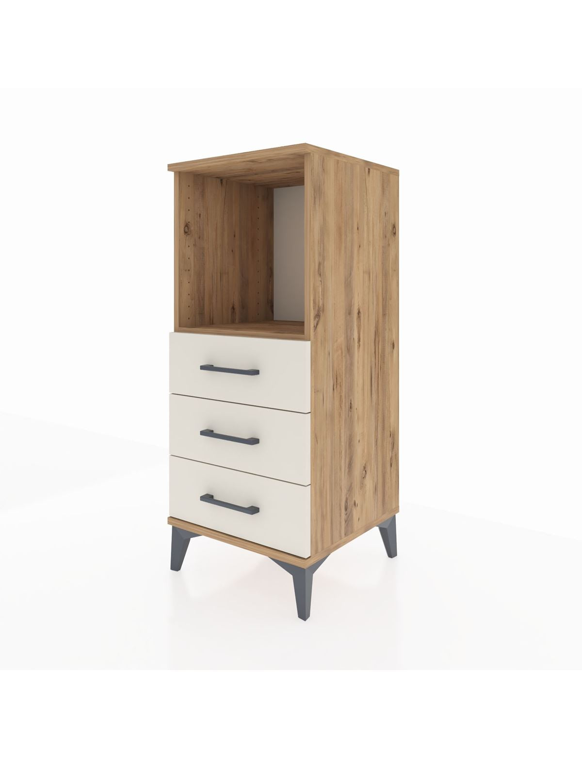 Hyperion Komodin Tek Raflı 3 Çekmeceli 44x44x106 - S43M017V7B