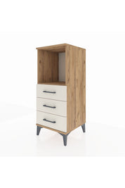 Hyperion Komodin Tek Raflı 3 Çekmeceli 44x44x106 Çam-Aytaşı