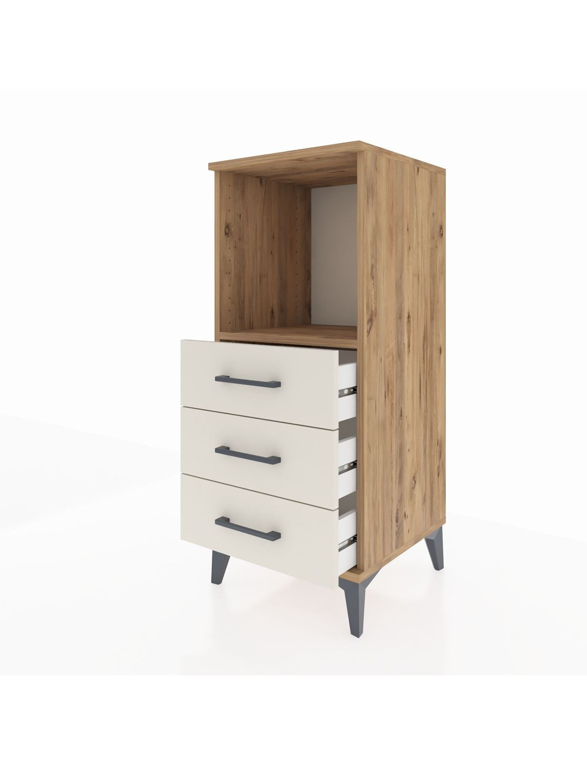 Hyperion Komodin Tek Raflı 3 Çekmeceli 44x44x106 - S43M017V7B
