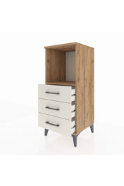 Hyperion Komodin Tek Raflı 3 Çekmeceli 44x44x106 Çam-Aytaşı