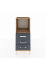 Hyperion Komodin Tek Raflı 3 Çekmeceli 44x44x106 Çam-Antrasit