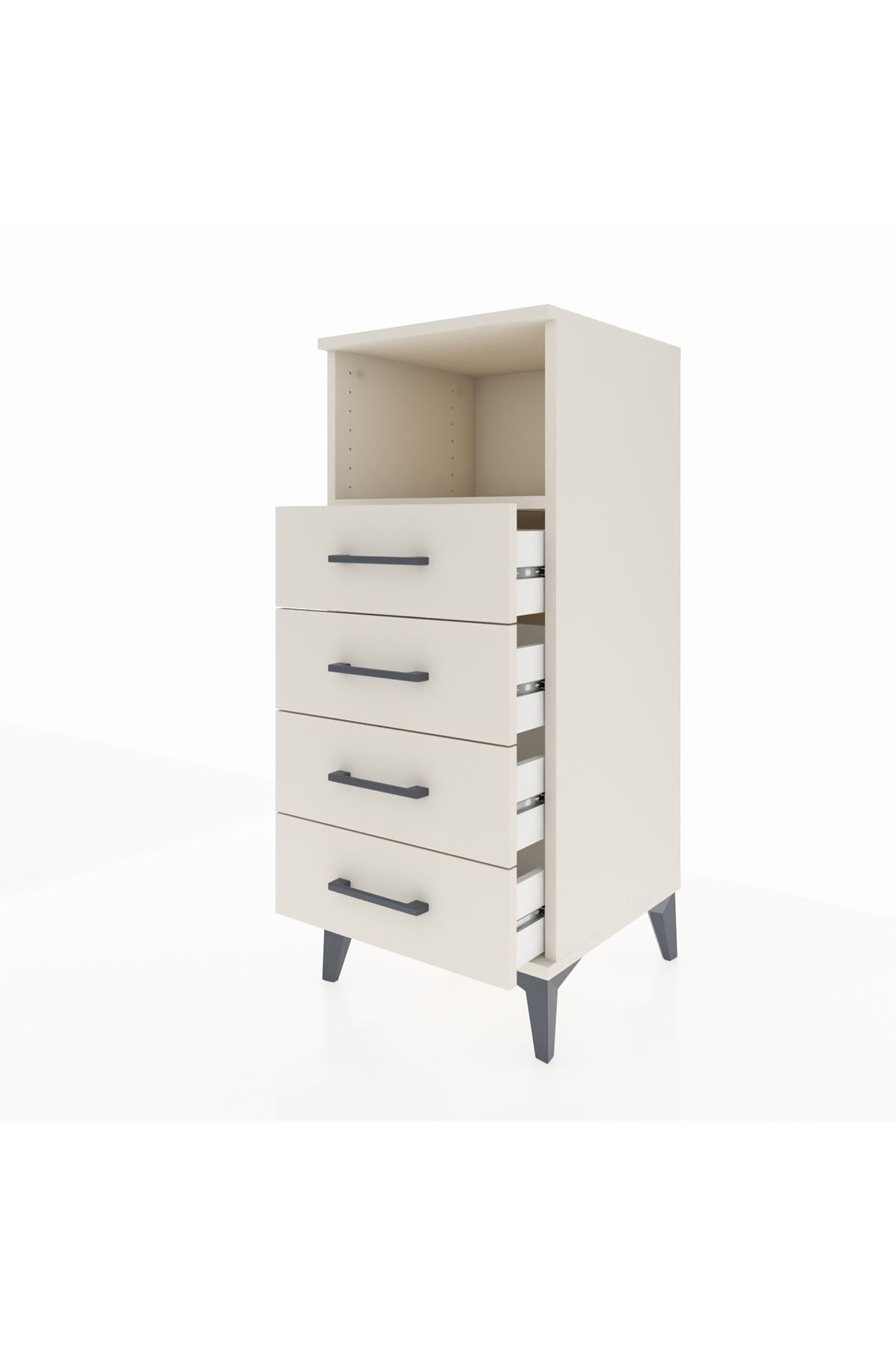 Hyperion Komodin Tek Raflı 4 Çekmeceli 44x44x106 Aytaşı-Aytaşı