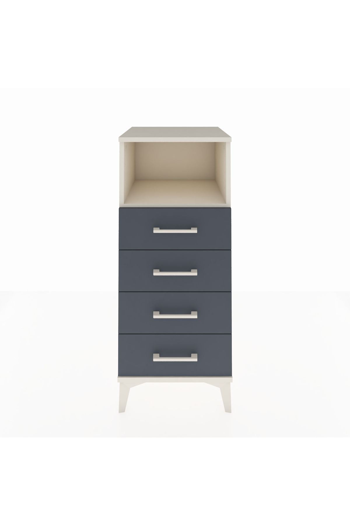 Hyperion Komodin Tek Raflı 4 Çekmeceli 44x44x106 Aytaşı-Antrasit