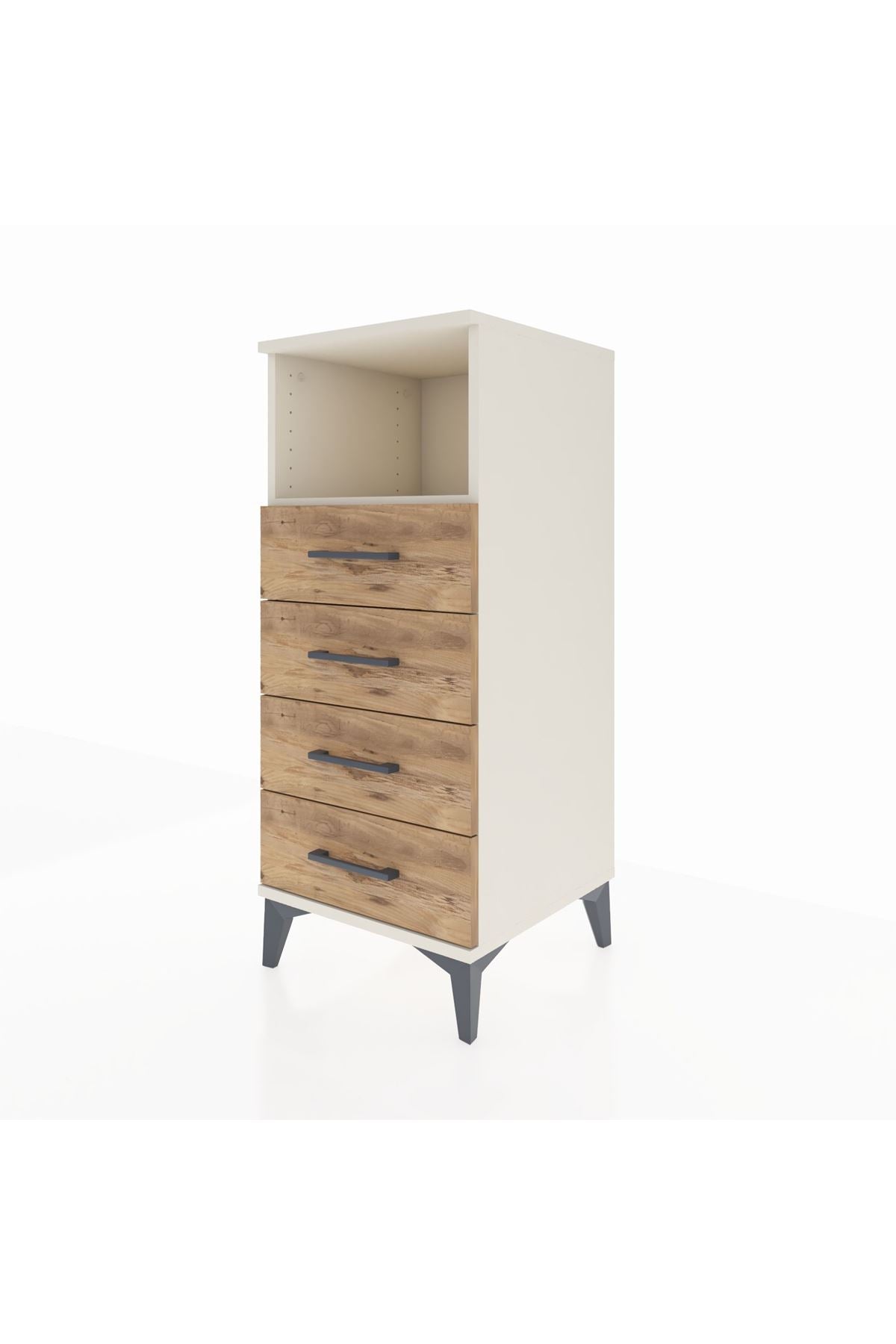 Hyperion Komodin Tek Raflı 4 Çekmeceli 44x44x106 Aytaşı-Çam