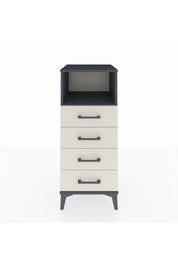 Hyperion Komodin Tek Raflı 4 Çekmeceli 44x44x106 Antrasit-Aytaşı