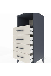 Hyperion Komodin Tek Raflı 4 Çekmeceli 44x44x106 Antrasit-Aytaşı
