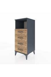 Hyperion Komodin Tek Raflı 4 Çekmeceli 44x44x106 Antrasit-Çam