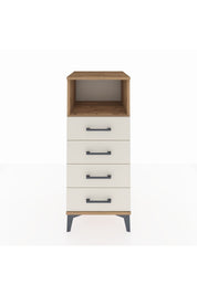 Hyperion Komodin Tek Raflı 4 Çekmeceli 44x44x106 Çam-Aytaşı