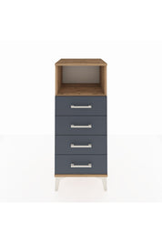 Hyperion Komodin Tek Raflı 4 Çekmeceli 44x44x106 Çam-Antrasit