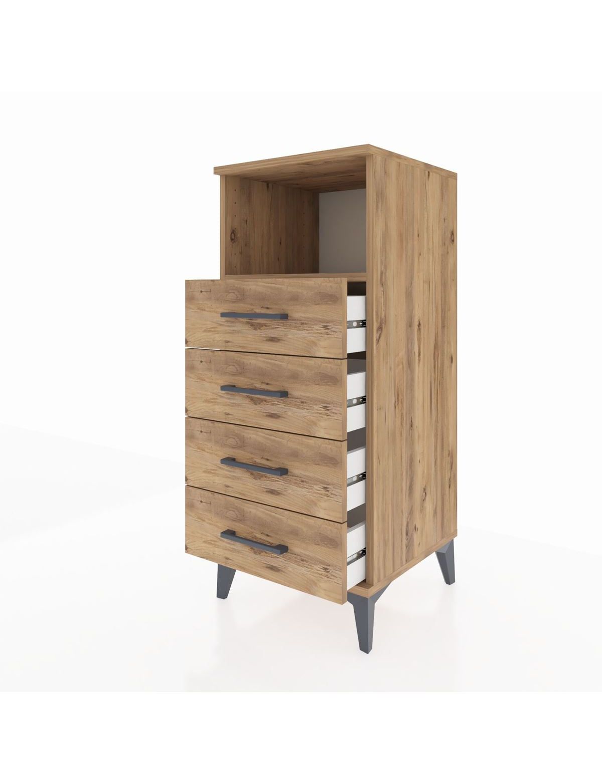 Hyperion Komodin Tek Raflı 4 Çekmeceli 44x44x106 - S43M018V9B