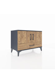 Hyperion Şifonyer 2 Raflı Tek Çekmeceli 2 Kapaklı 88x44x64 Antrasit-Çam