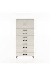Hyperion Dolap Tek Raflı 8 Çekmeceli 2 Kapaklı 88x44x182 - S57M001V1B