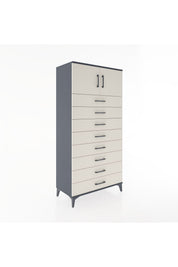 Hyperion Dolap Tek Raflı 8 Çekmeceli 2 Kapaklı 88x44x182 - S57M001V4B