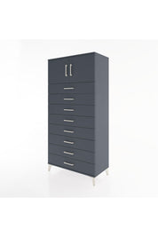 Hyperion Dolap Tek Raflı 8 Çekmeceli 2 Kapaklı 88x44x182 - S57M001V5B