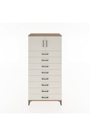 Hyperion Dolap Tek Raflı 8 Çekmeceli 2 Kapaklı 88x44x182 - S57M001V7B