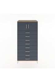 Hyperion Dolap Tek Raflı 8 Çekmeceli 2 Kapaklı 88x44x182 - S57M001V8B