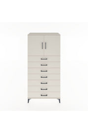Hyperion Dolap Tek Raflı 7 Çekmeceli 2 Kapaklı 88x44x182 - S57M002V1B