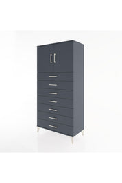 Hyperion Dolap Tek Raflı 7 Çekmeceli 2 Kapaklı 88x44x182 - S57M002V5B