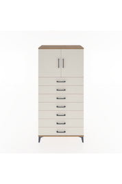 Hyperion Dolap Tek Raflı 7 Çekmeceli 2 Kapaklı 88x44x182 - S57M002V7B