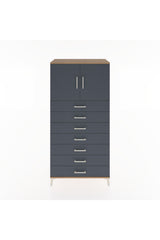 Hyperion Dolap Tek Raflı 7 Çekmeceli 2 Kapaklı 88x44x182