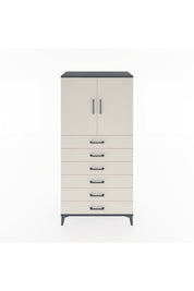 Hyperion Dolap Tek Raflı 6 Çekmeceli 2 Kapaklı 88x44x182 - S57M003V4B
