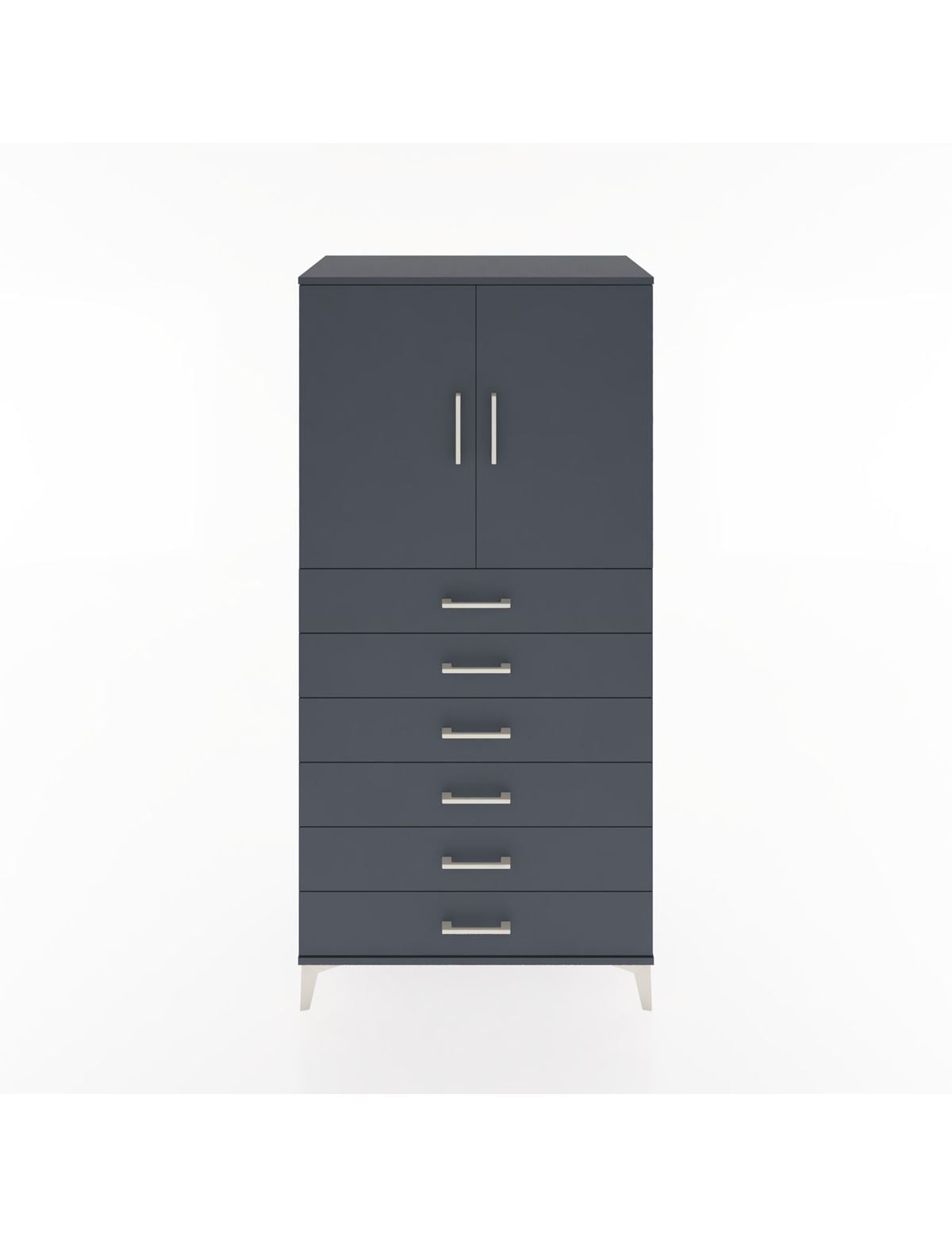 Hyperion Dolap Tek Raflı 6 Çekmeceli 2 Kapaklı 88x44x182 - S57M003V5B