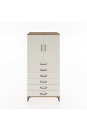 Hyperion Dolap Tek Raflı 6 Çekmeceli 2 Kapaklı 88x44x182 - S57M003V7B