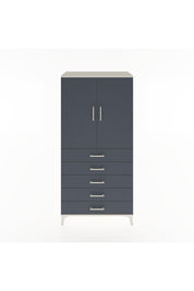 Hyperion Dolap 2 Raflı 5 Çekmeceli 2 Kapaklı 88x44x182 Aytaşı-Antrasit