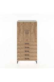 Hyperion Dolap 2 Raflı 5 Çekmeceli 2 Kapaklı 88x44x182 Aytaşı-Çam