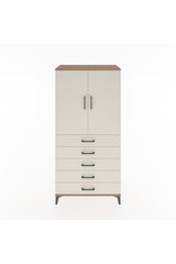 Hyperion Dolap 2 Raflı 5 Çekmeceli 2 Kapaklı 88x44x182
