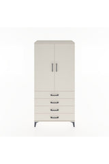 Hyperion Dolap 2 Raflı 4 Çekmeceli 2 Kapaklı 88x44x182