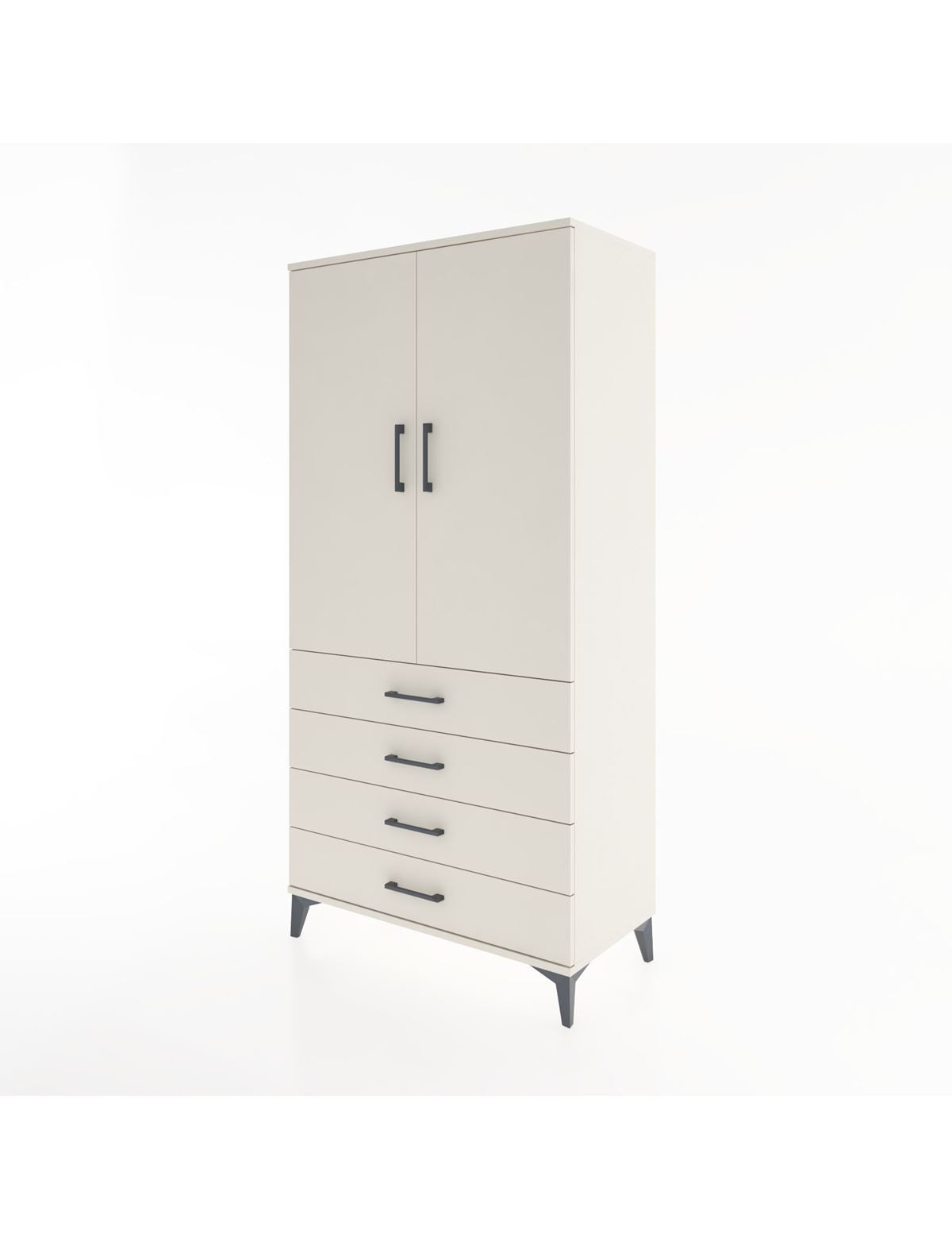 Hyperion Dolap 2 Raflı 4 Çekmeceli 2 Kapaklı 88x44x182 - S57M005V1B