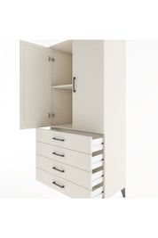 Hyperion Dolap 2 Raflı 4 Çekmeceli 2 Kapaklı 88x44x182 Aytaşı-Aytaşı