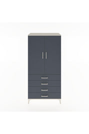 Hyperion Dolap 2 Raflı 4 Çekmeceli 2 Kapaklı 88x44x182 Aytaşı-Antrasit