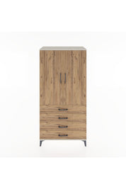 Hyperion Dolap 2 Raflı 4 Çekmeceli 2 Kapaklı 88x44x182 Aytaşı-Çam