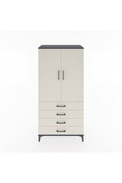 Hyperion Dolap 2 Raflı 4 Çekmeceli 2 Kapaklı 88x44x182 Antrasit-Aytaşı