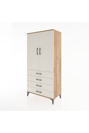 Hyperion Dolap 2 Raflı 4 Çekmeceli 2 Kapaklı 88x44x182 Çam-Aytaşı