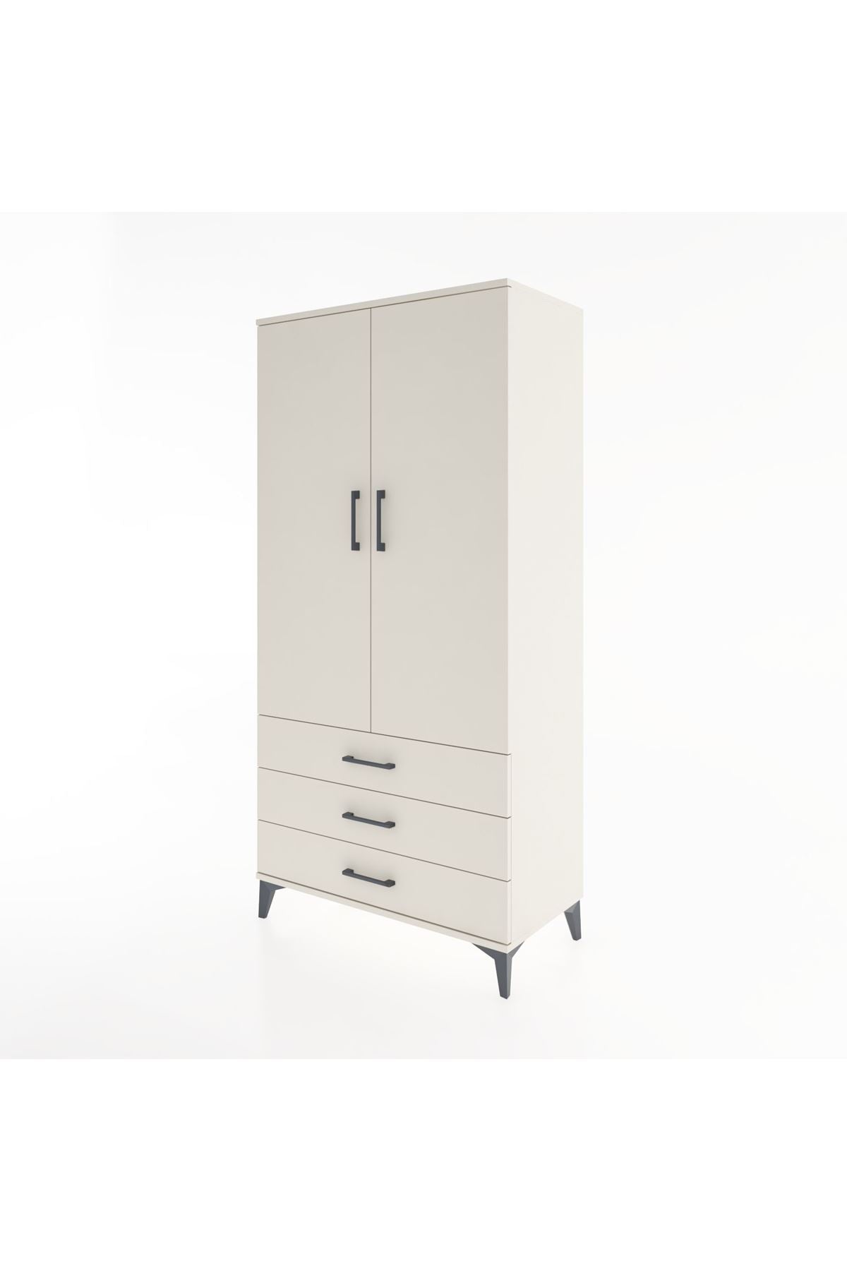 Hyperion Dolap 2 Raflı 3 Çekmeceli 2 Kapaklı 88x44x182 Aytaşı-Aytaşı