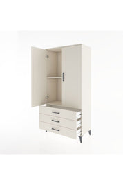Hyperion Dolap 2 Raflı 3 Çekmeceli 2 Kapaklı 88x44x182 Aytaşı-Aytaşı