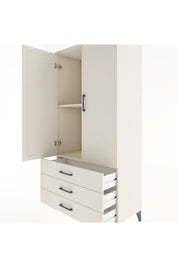 Hyperion Dolap 2 Raflı 3 Çekmeceli 2 Kapaklı 88x44x182 Aytaşı-Aytaşı