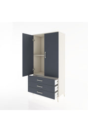 Hyperion Dolap 2 Raflı 3 Çekmeceli 2 Kapaklı 88x44x182 Aytaşı-Antrasit