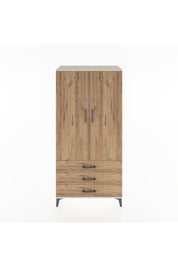 Hyperion Dolap 2 Raflı 3 Çekmeceli 2 Kapaklı 88x44x182 Aytaşı-Çam