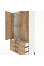 Hyperion Dolap 2 Raflı 3 Çekmeceli 2 Kapaklı 88x44x182 Aytaşı-Çam