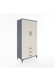 Hyperion Dolap 2 Raflı 3 Çekmeceli 2 Kapaklı 88x44x182 Antrasit-Aytaşı