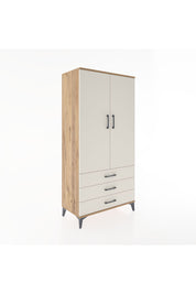Hyperion Dolap 2 Raflı 3 Çekmeceli 2 Kapaklı 88x44x182 Çam-Aytaşı