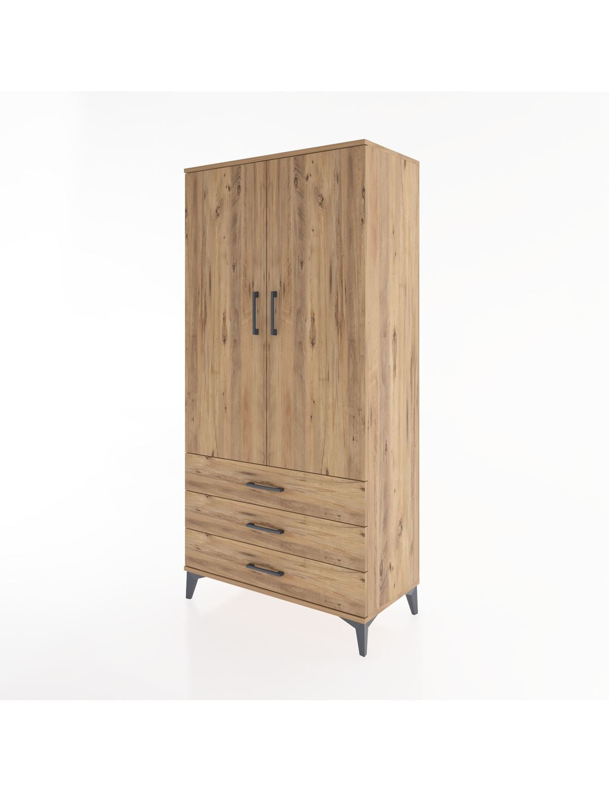 Hyperion Dolap 2 Raflı 3 Çekmeceli 2 Kapaklı 88x44x182 - S57M006V9B
